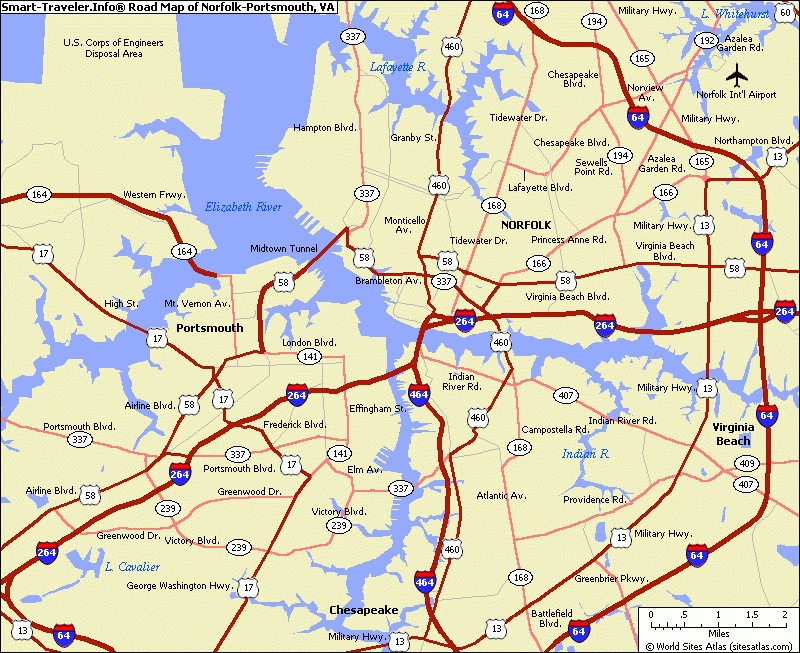 Norfolk Virginia On Map