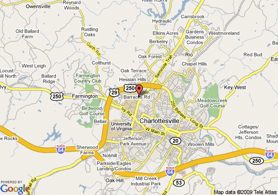 Map Of Residence Inn Charlottesville Charlottesville
