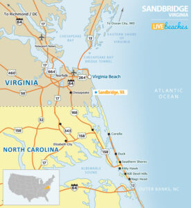 Map Of Sandbridge Beach Virginia Live Beaches