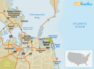 Map Of Sandbridge Beach Virginia Live Beaches