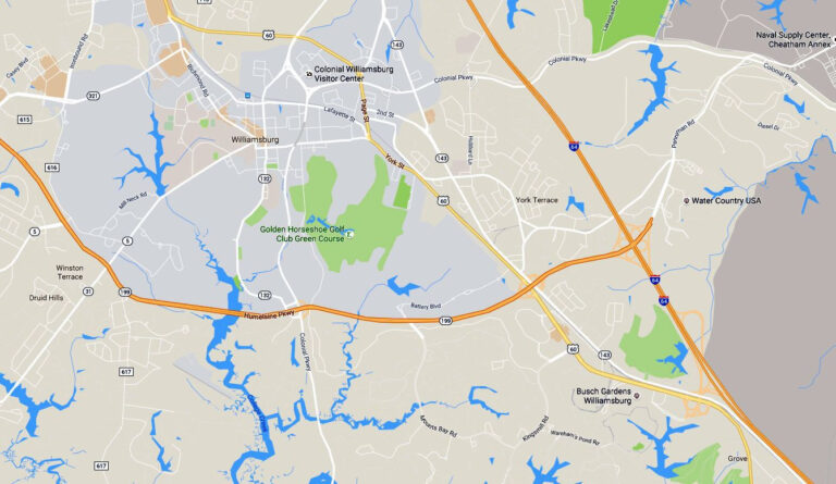 Map Of The Historic Triangle In Virginia | Virginia Map