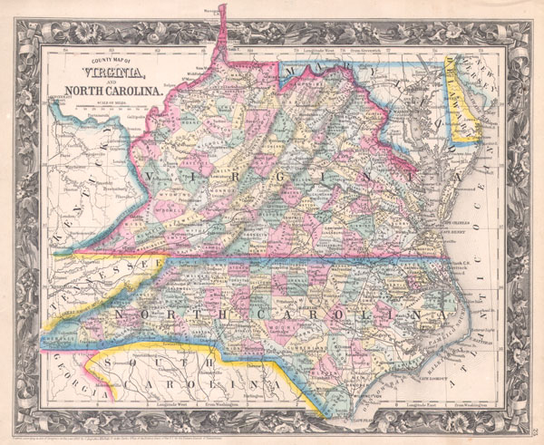 Map Of Virginia 1860 Draw A Topographic Map