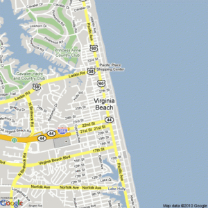 Map Of Virginia Beach United States Hotels Accommodation