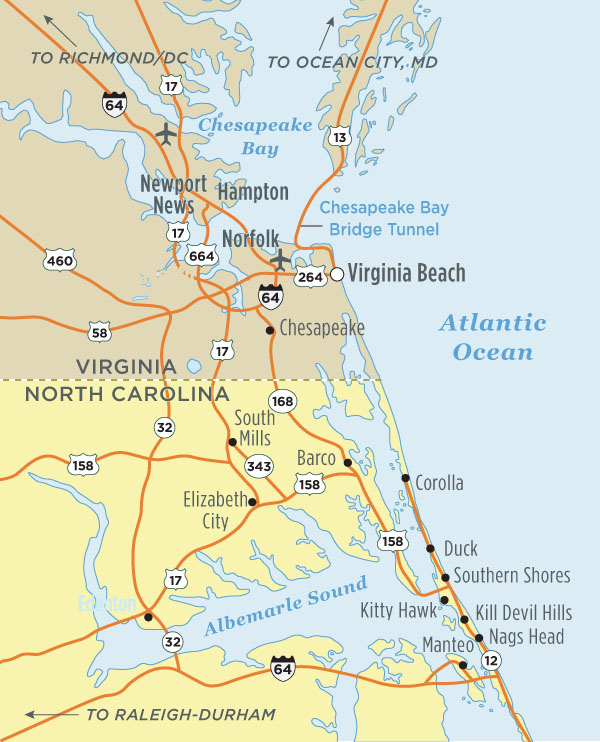 Map Of Virginia Beach VA Virginia Beach Vacation Guide