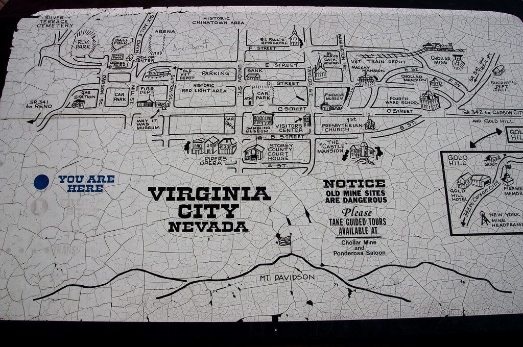 Map Of Virginia City NeVAda