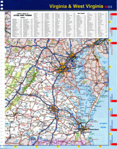 Map Of Virginia Detailed Road Map Of The State Of Virginia Quality