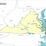 Map Of Virginia Major Cities States And Capitals Virginia Studies