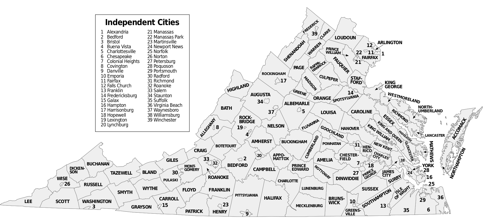 Map Of Virginia Map Counties Worldofmaps Online Maps And 