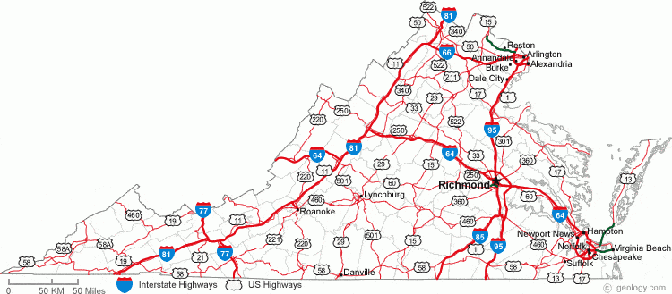 Map Of Virginia