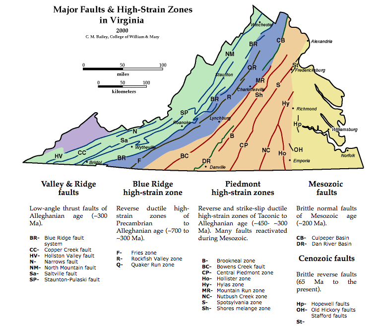 Maps And Diagrams The Geology Of Virginia