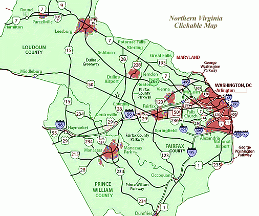Map Of Northern Virginia Suburbs