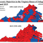 Maps Of Virginia House Of Delegates 1993 And 2019 The Bull Elephant
