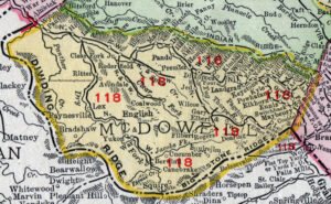 McDowell County West Virginia 1911 Map By Rand McNally Welch