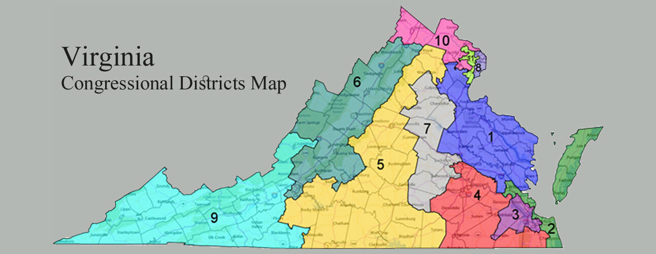 Virginia District Map Virginia Map