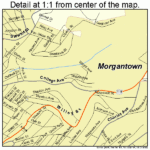 Morgantown West Virginia Street Map 5455756