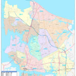 Norfolk County VA Wall Map Color Cast Style By MarketMAPS