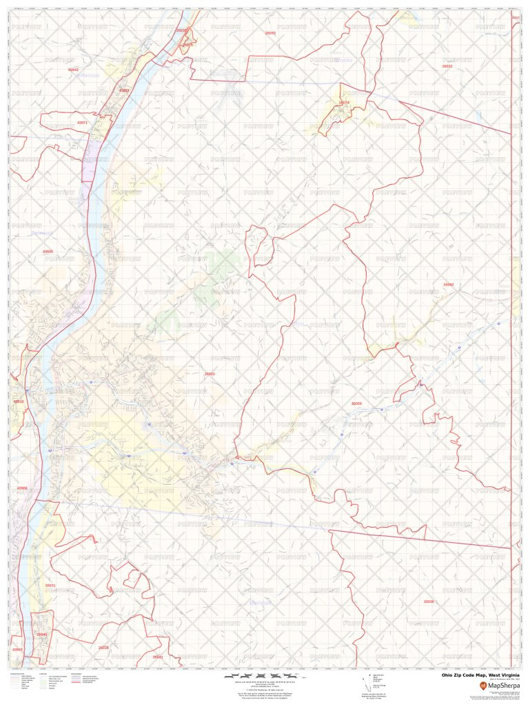 Ohio Zip Code Map West Virginia Ohio County Zip Codes