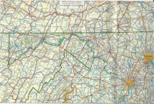 ON THE ROAD AGAIN 1958 Shell Road Map Of Delaware Maryland Virginia