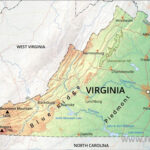 Physical Map Of Virginia