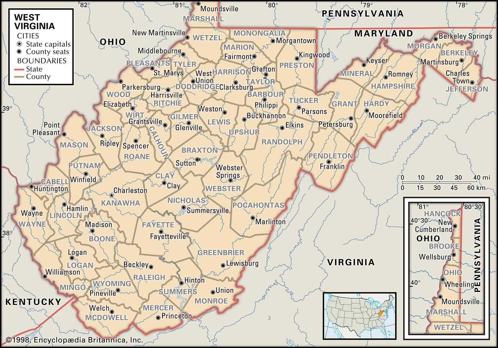 Pin By Terry Chamberlin On Genealogy Map Of West Virginia West 