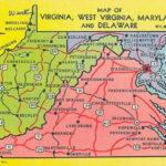 POSTCARDY The Postcard Explorer Map Virginia West Virginia