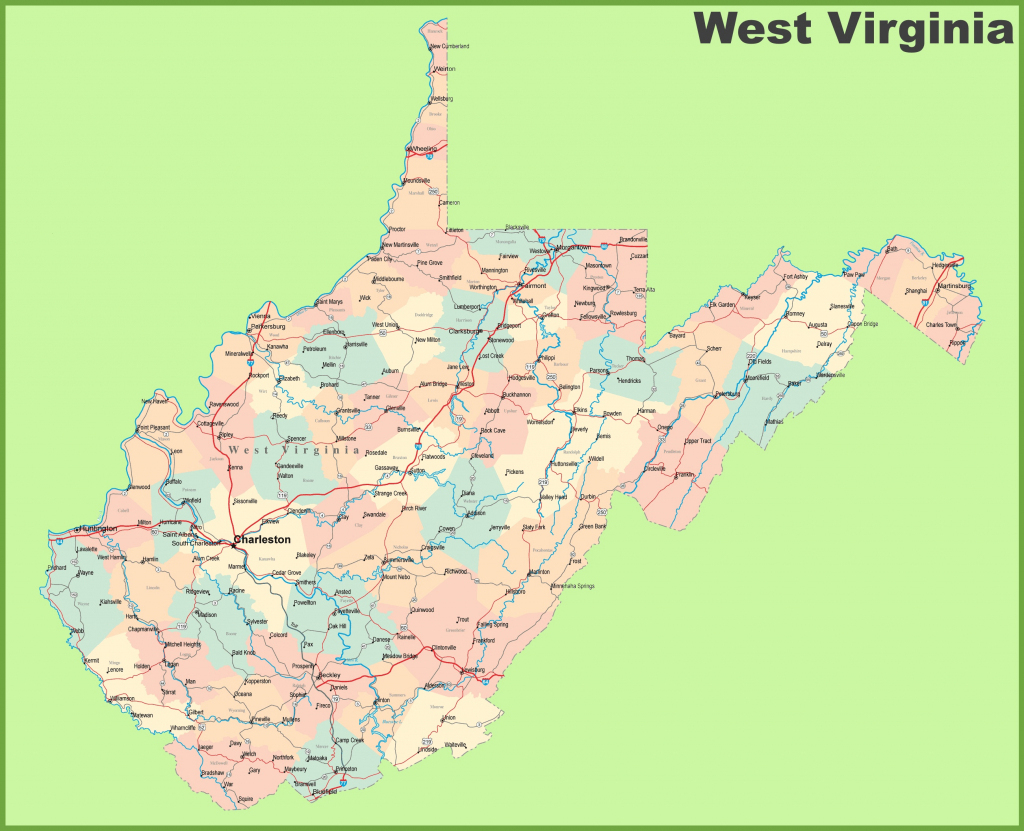 Printable Map Of West Virginia Printable Maps