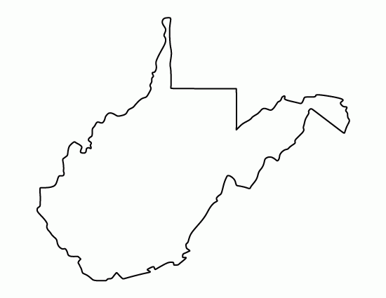 West Virginia State Map Outline