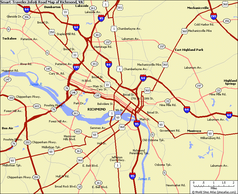 Richmond Map Free Printable Maps