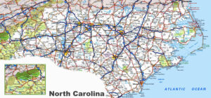 Road Map Of North Carolina And Virginia Secretmuseum