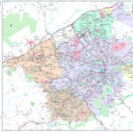 Roanoke Virginia Wall Map Premium Style By MarketMAPS