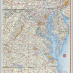 Shell Highway Map Of Delaware Maryland Virginia W Virginia