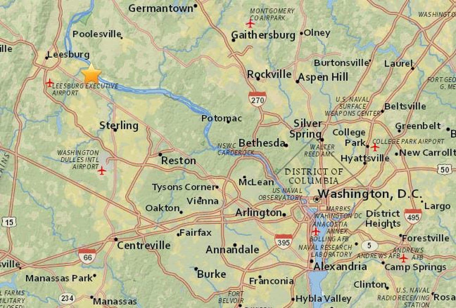 Small Earthquake Brought slight Shake And Rumble To Northern Virginia 