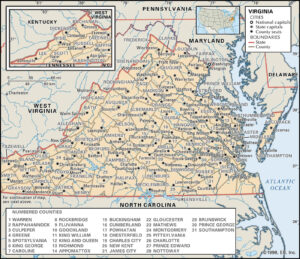State And County Maps Of Virginia