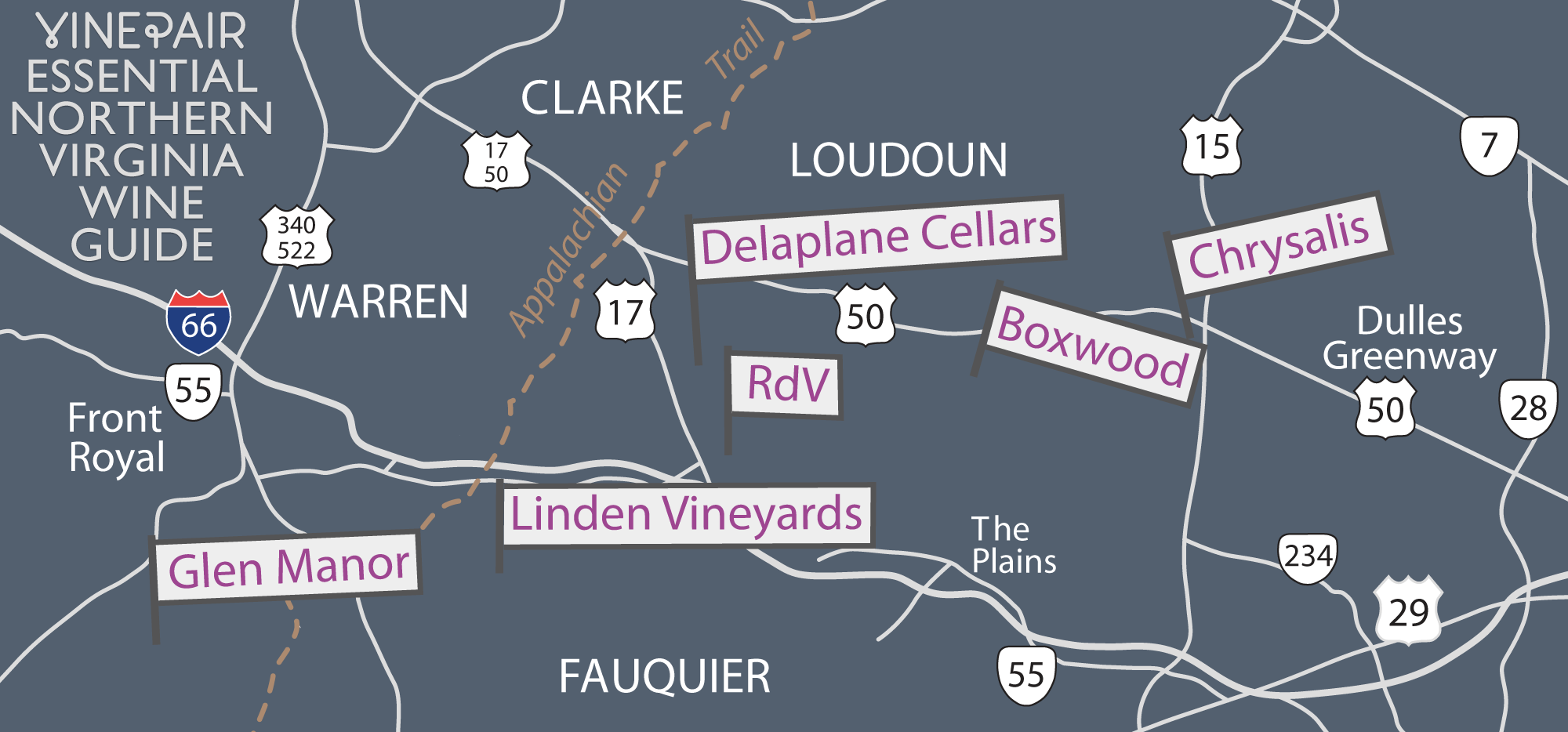 Northern Virginia Wineries Map