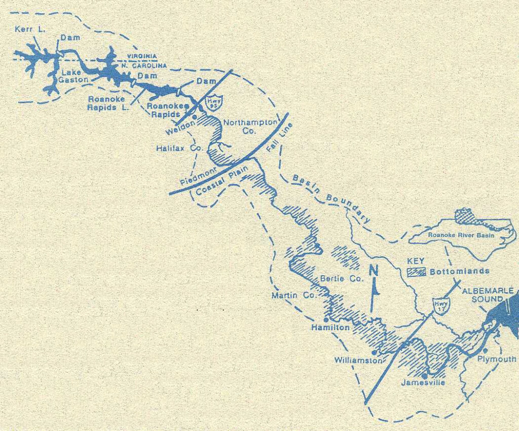 THE ROANOKE RIVER MAP  Virginia Map