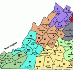 This Is An Image Of Virginia And All Of The Districts