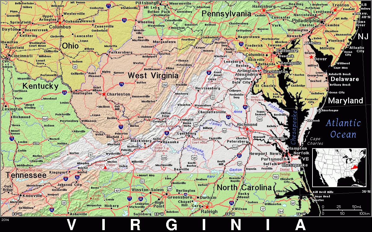 VA Virginia Public Domain Maps By PAT The Free Open Source 