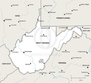 Vector Map Of West Virginia Political One Stop Map