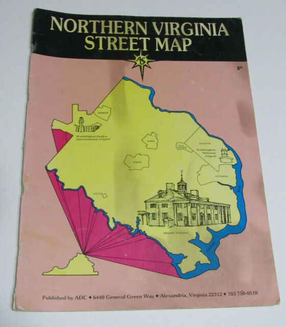 Vintage ADC Street Map Book Northern Virginia 1988 Collectors Crafts EBay