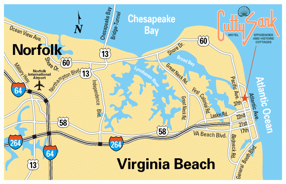 Virginia Beach Map TravelsFinders Com