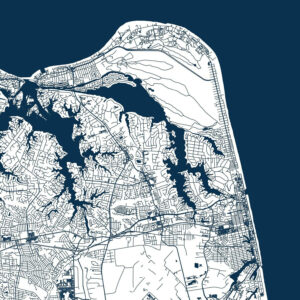 Virginia Beach Printable Map Art Virginia Beach Wall Art Etsy