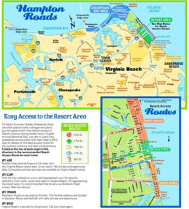 Virginia Beach Tourist Map Virginia Beach Chesapeake Beach