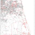 Virginia Beach Virginia Zip Code Wall Map Red Line Style By