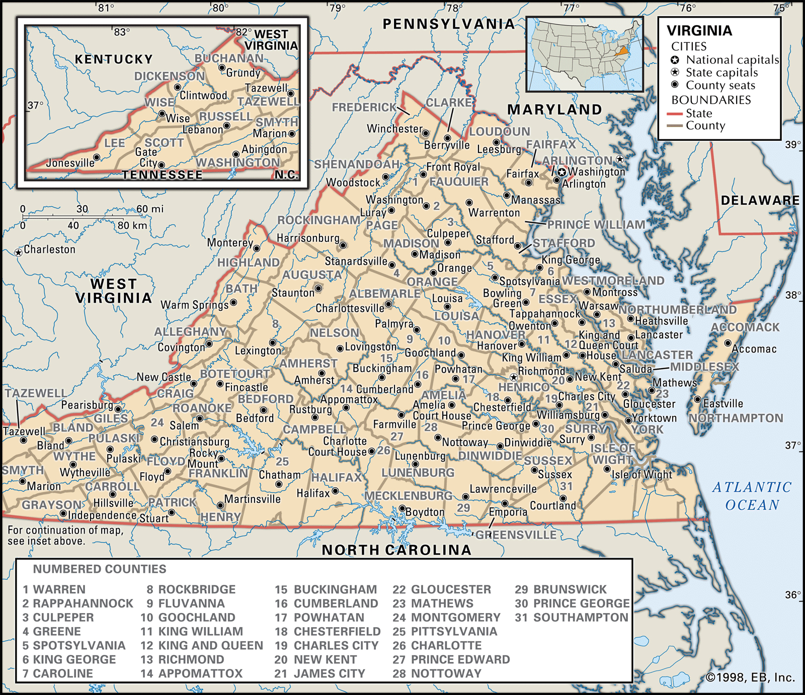 Virginia Capital Map History Facts Britannica