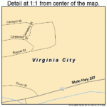 Virginia City Montana Street Map 3077125