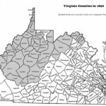Virginia Counties In 1850 Map Vintage Maps History