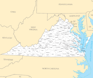 Virginia County Map Mapsof
