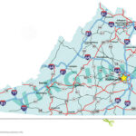 Virginia Interstate Map Stock Vector Illustration Of States 9599340