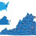 Virginia Map Guide Of The World