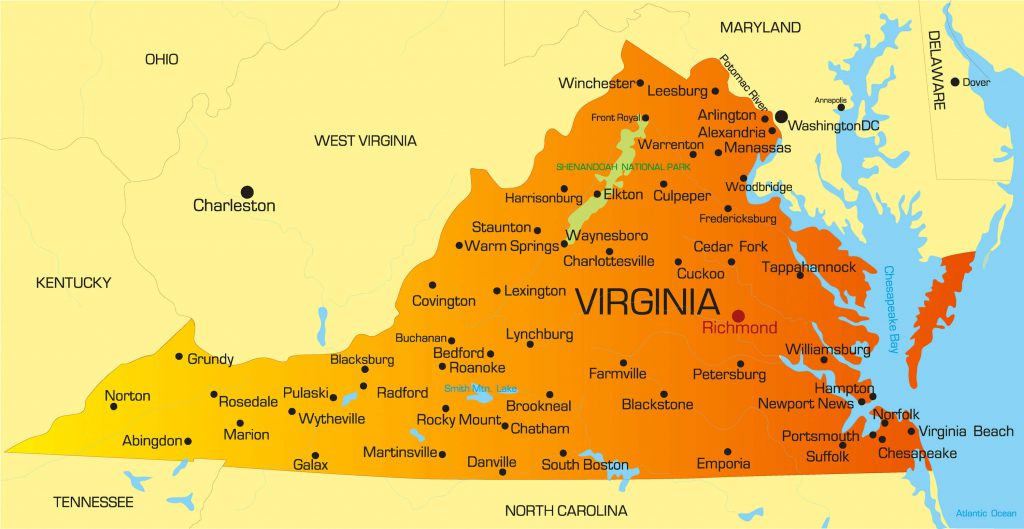 Virginia On The Map